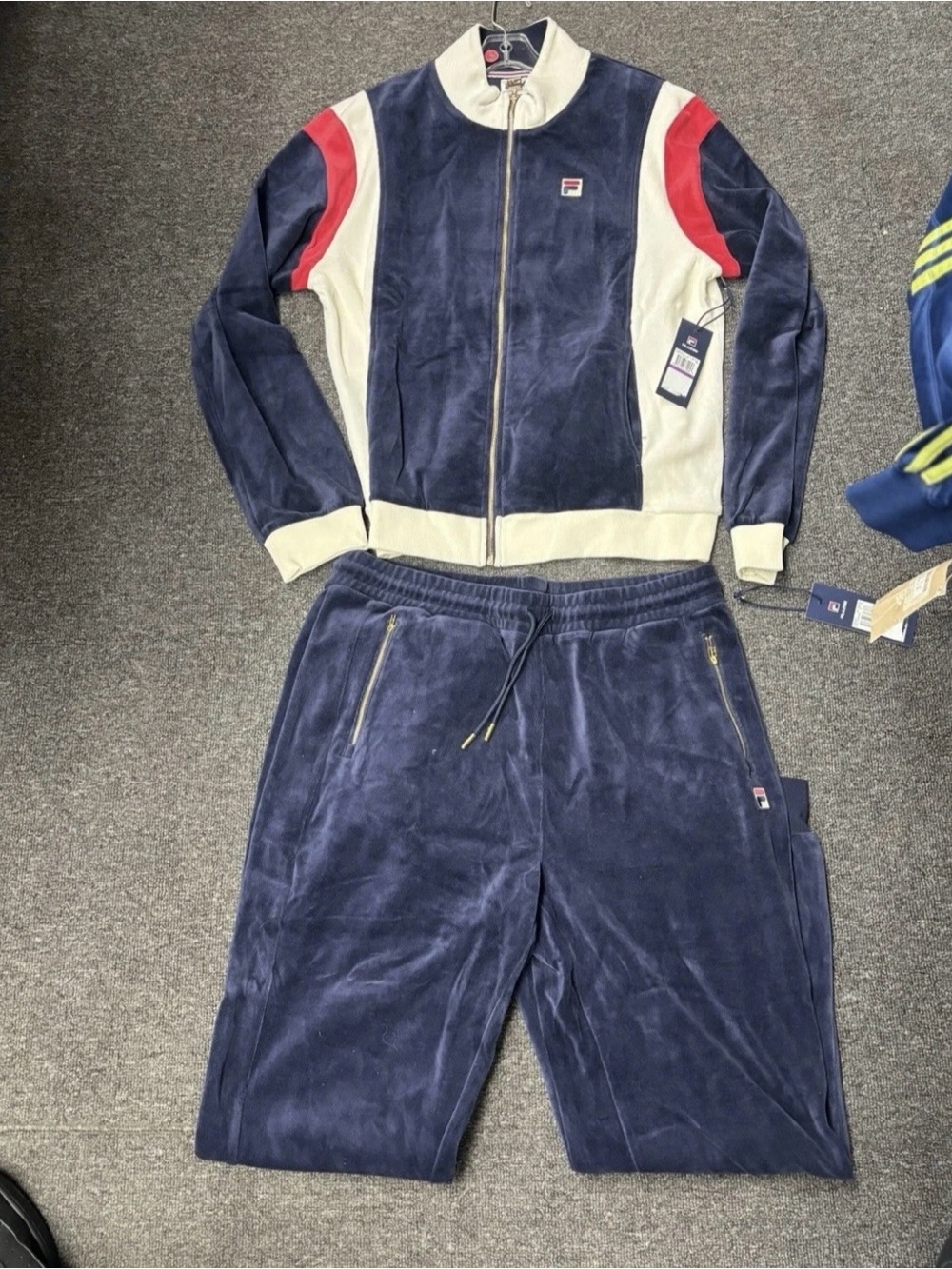 Vintage 90’s Fila Velour Tracksuit Size 4XL